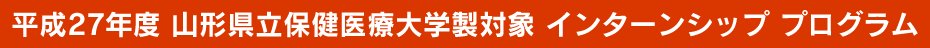 平成27年度　　山形県立保健医療大学生対象インターンシップ　プログラム